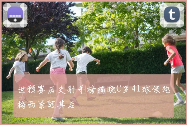 世预赛历史射手榜揭晓C罗41球领跑梅西紧随其后
